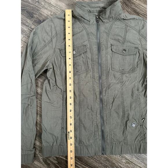 KUHL Women's JoJo’s Jacket Army Green Khaki Outdoor Basic Style Small - Picture 2 of 9
